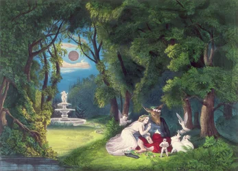 Ein Sommernachtstraum, veröffentlicht von Currier und Ives, New York
